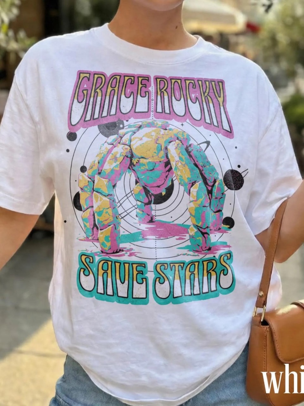 "Save Stars" Graphic Tee - White